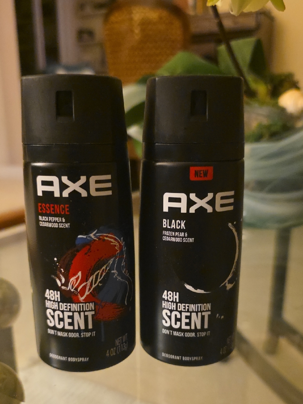 AXE Deodorant Body Spray 48H High Def Essence & Black Aluminum-Free 4 oz. - NEW